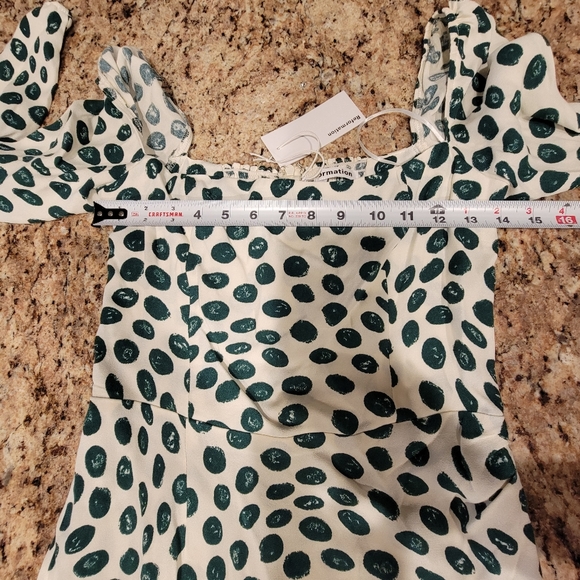 Reformation Hilda Dress In Tapioca Long Sleeve Formal Women's Size 6 - Picture 4 of 10